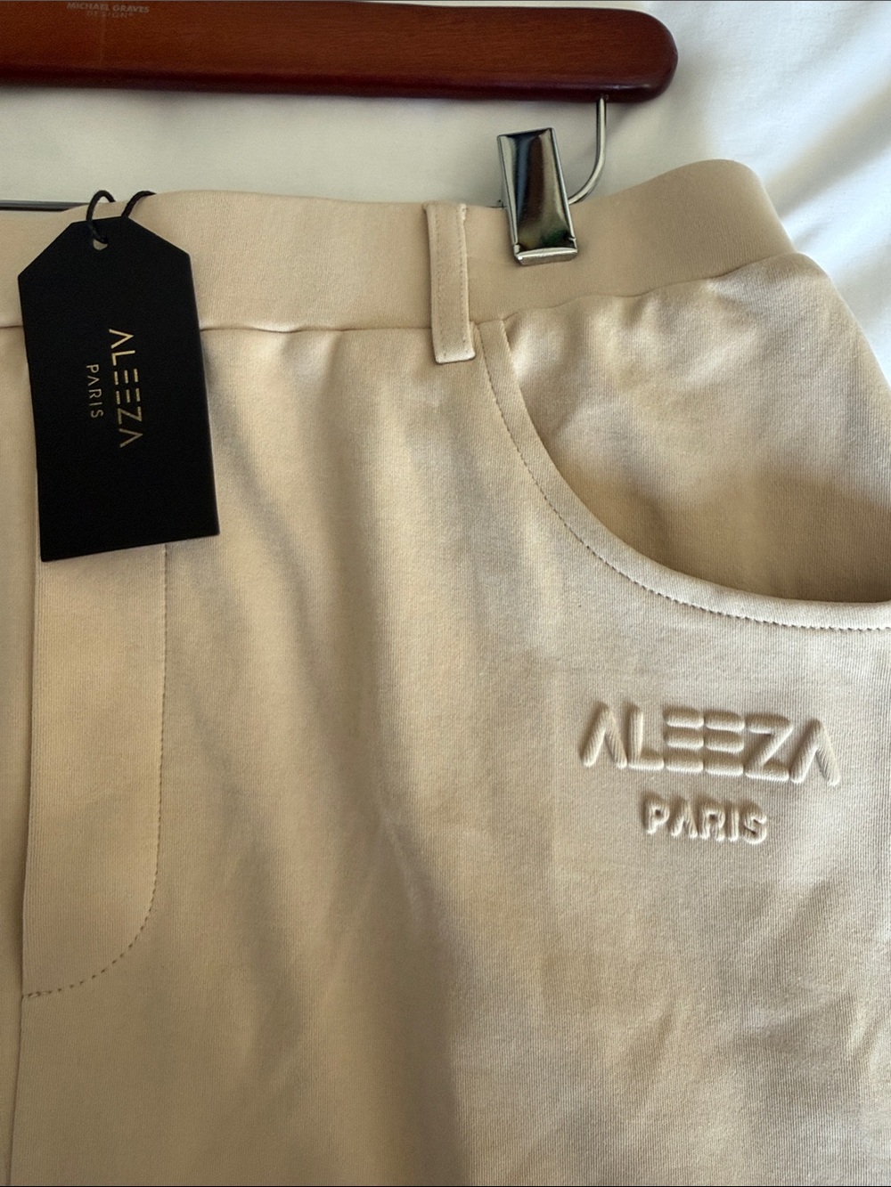 Beige Aleeza Paris NWT L “Elara” Casual Skirt